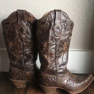 LAST CALL 🚨 Vintage Brown Lizard Leather Boots